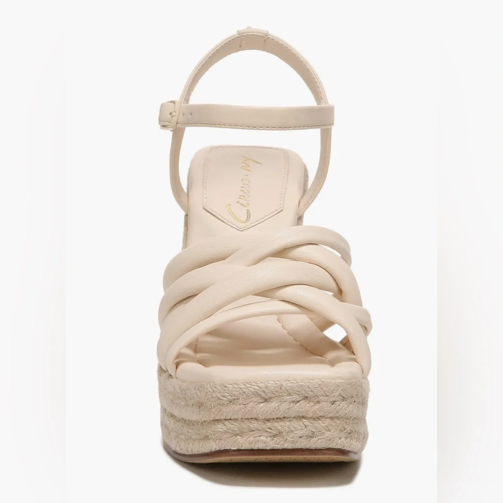 Circus by Sam Edelman “Irene” Crème Espadrille Wedge Sandals Size 8 NWT